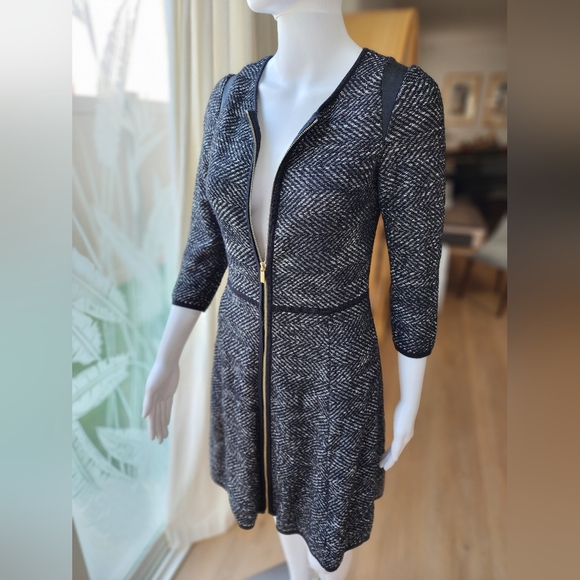 Ann Taylor MP Zipper Black/White Jacket Cardigan! - Picture 6 of 8